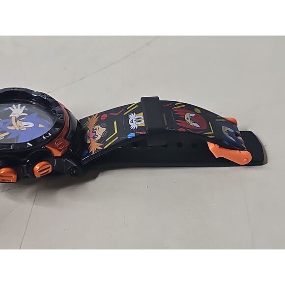 SEGA Sonic The Hedgehog Watch Orange Digital Accutime Working SNC400057MWM RARER - Picture 6 of 16